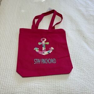 Pink Anchor Tote Bag